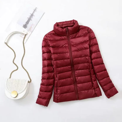 Light and Thin Down Jacket With Stand-up Collar For Women