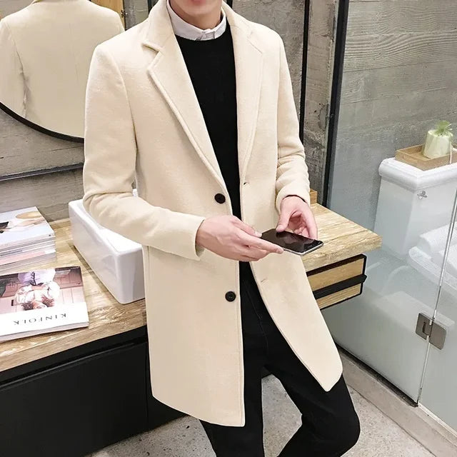 Men's Long Cotton Coat