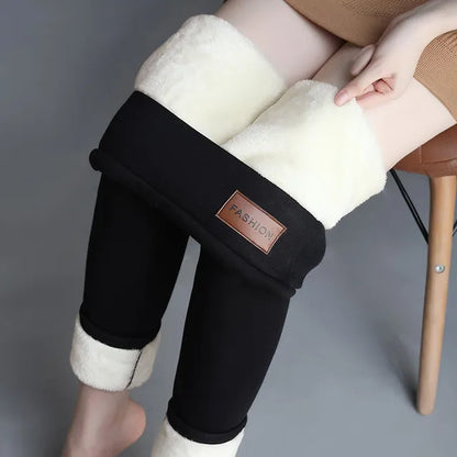 Warm winter fleece pants for women