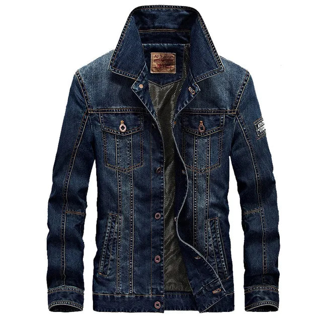 Winter Jackets Men Oversized Fleece Denim