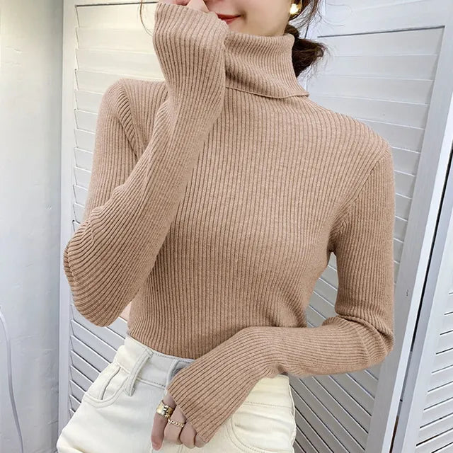 Women's Knitted Turtleneck Sweater