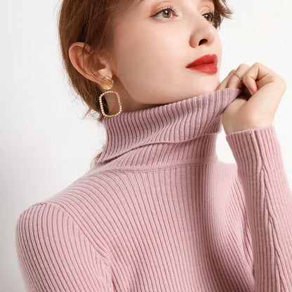 Women's Knitted Turtleneck Sweater