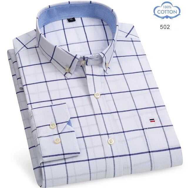 100% Pure Cotton Oxford Shirts For Men