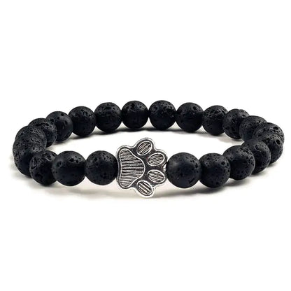 Stone Paw Print Charm Bracelet