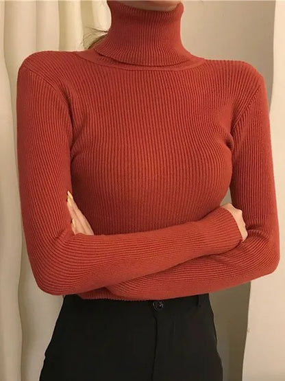 Women's Knitted Turtleneck Sweater