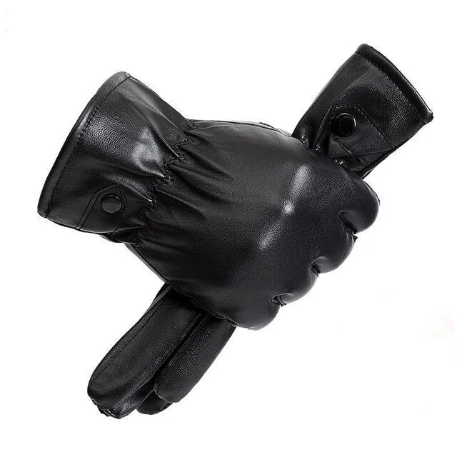 Men's winter leather gloves