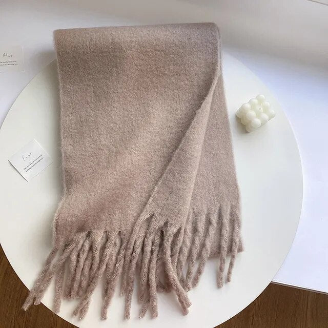 Luxury scarf for women solid and shiny colors