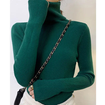 Women's Knitted Turtleneck Sweater