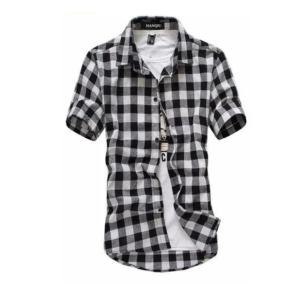 BLACK SHIRT CHECKED SHIRT 