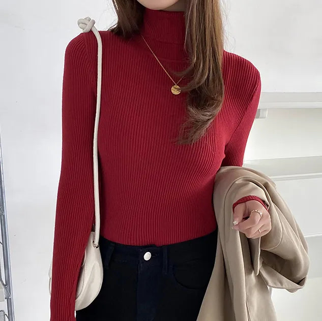 Women's Knitted Turtleneck Sweater