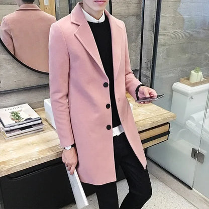 Men's Long Cotton Coat