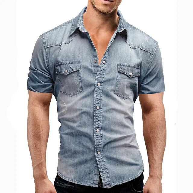 Men's Cotton Denim Shirt