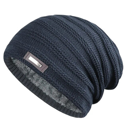 Men's Polyester Fleece Lined Knitted Hat