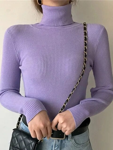 Women's Knitted Turtleneck Sweater