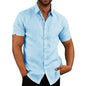 Men's Short-sleeved cotton and linen shirts