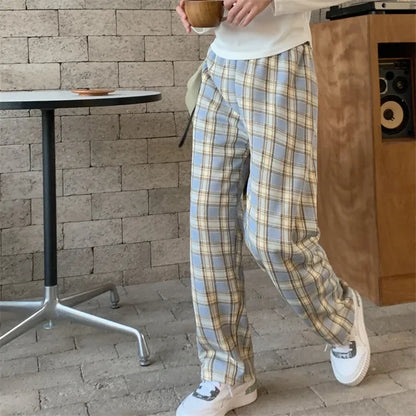 winter fleece plaid pants 