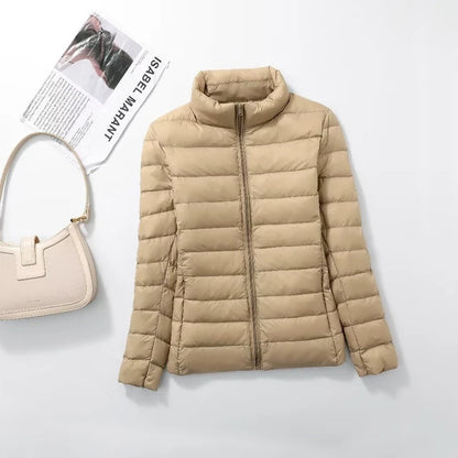 Light and Thin Down Jacket With Stand-up Collar For Women