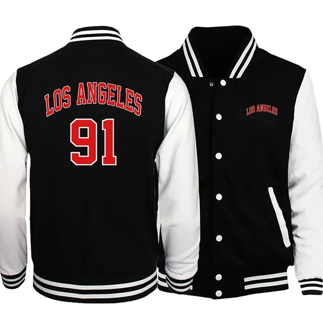 Los Angeles Retro Letter Coat Men's