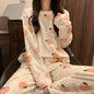 Peach Print Pajamas For Women