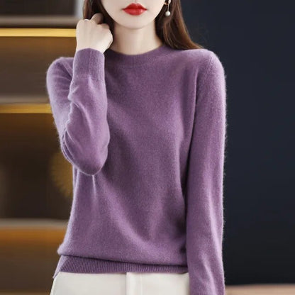 Pure wool and cashmere sweater for women