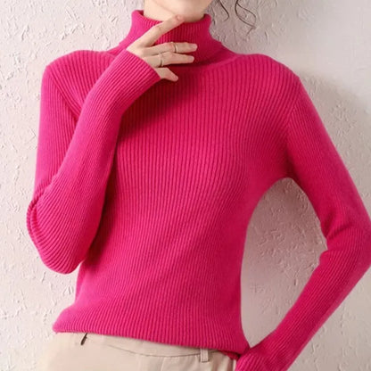 Women's Knitted Turtleneck Sweater