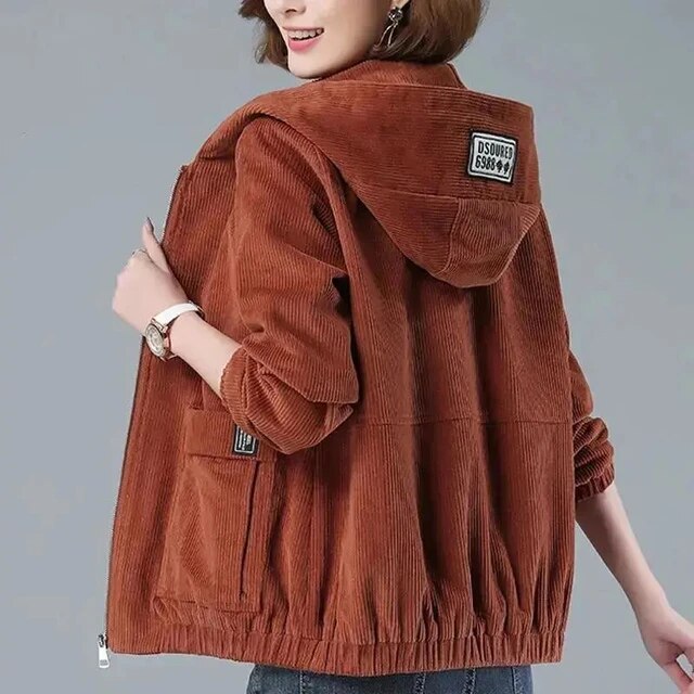 Women's Short Corduroy Coat