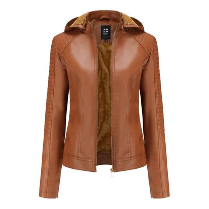 Warm Velvet Casual Leather Jacket