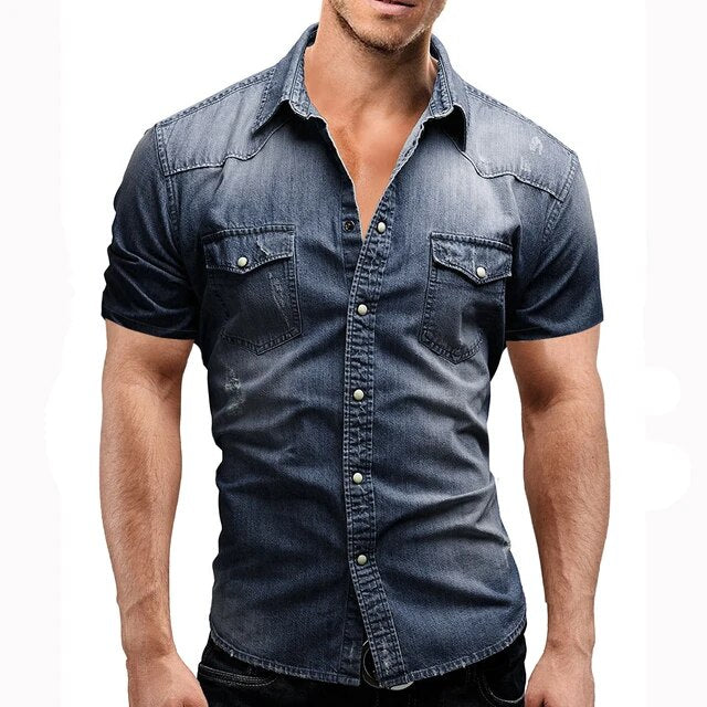 Men's Cotton Denim Shirt