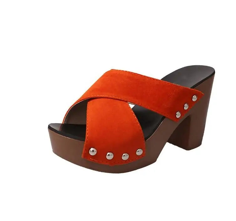 High Heel Peep Toe Sandals for Women