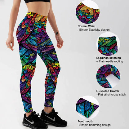 Mid-rise fitness pants for women