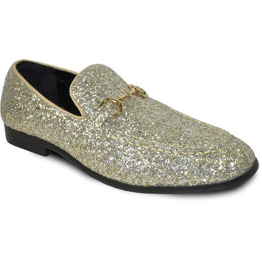 "Bravo" Gold Glitter Tuxedo & Prom Shoes-0