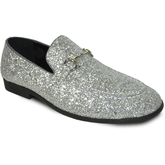 "Bravo 1" Silver Glitter Tuxedo & Prom Shoes-0