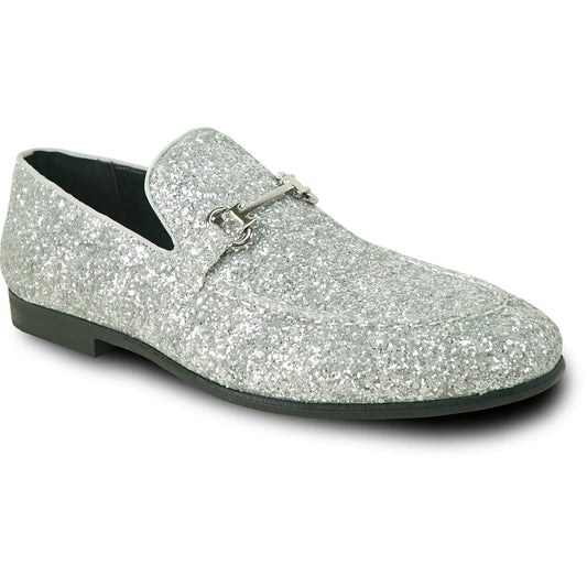 "Bravo" Silver Glitter Tuxedo & Prom Shoes-0