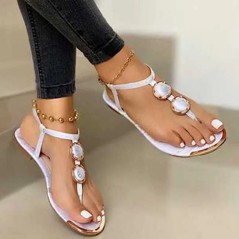 Women's Buckle Flats Sandals