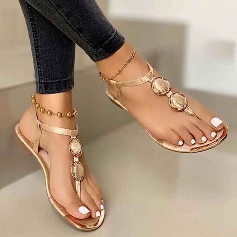 Women's Buckle Flats Sandals