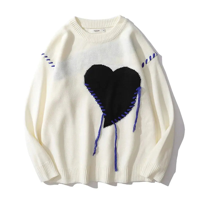 Hip Hop Loose Round Neck Style Sweater