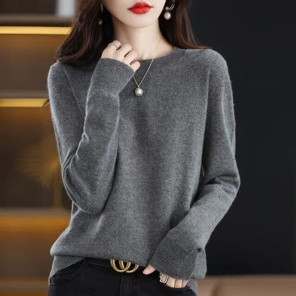 Pure wool and cashmere sweater for women