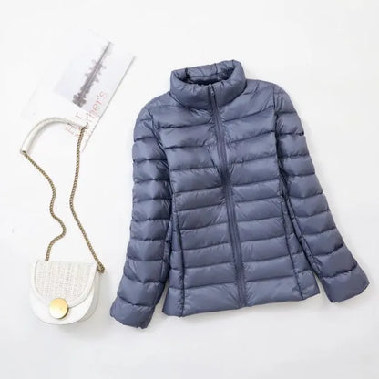 Light and Thin Down Jacket With Stand-up Collar For Women