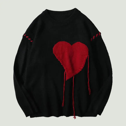 Hip Hop Loose Round Neck Style Sweater