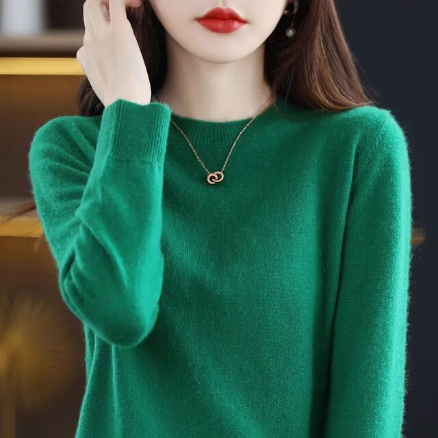 Pure wool and cashmere sweater for women