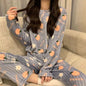 Peach Print Pajamas For Women