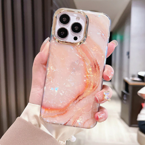 Marble Shell Pattern Phone Case For iPhones