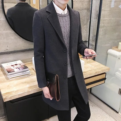 Men's Long Cotton Coat