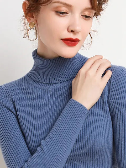 Women's Knitted Turtleneck Sweater