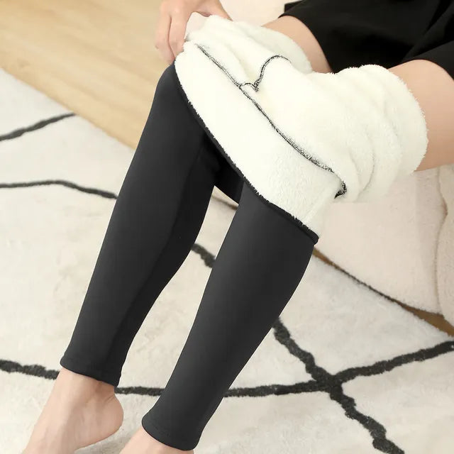 Warm winter fleece pants for women