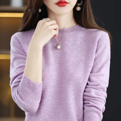 Pure wool and cashmere sweater for women