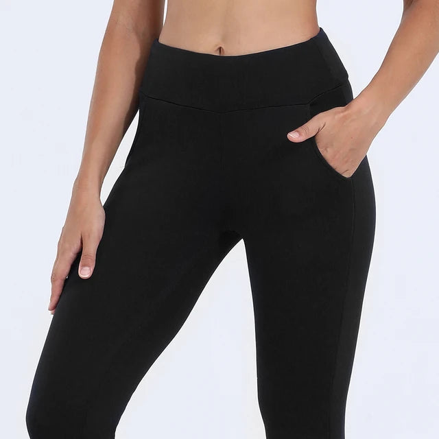 Warm winter fleece pants for women