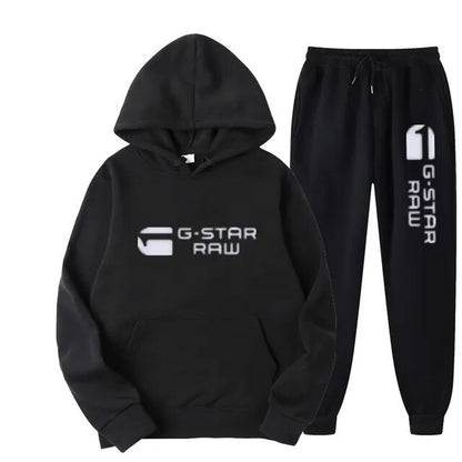 Hooded Tracksuit And Pants Set
