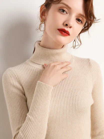 Women's Knitted Turtleneck Sweater