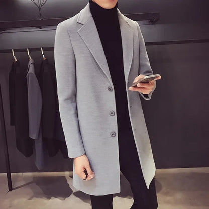 Men's Long Cotton Coat